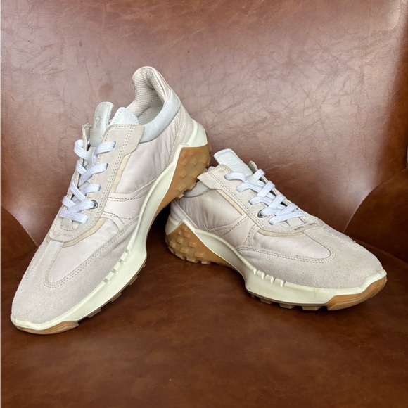 ECCO Retro 70s Comfort Sneaker Limestone Cream Beige Size 41 - Picture 3 of 11